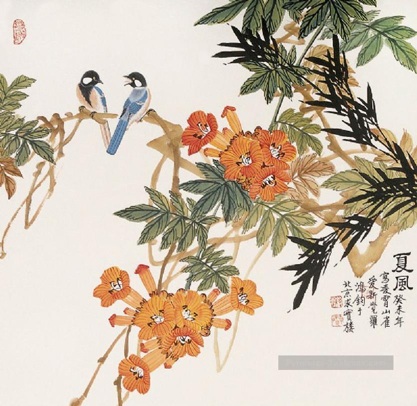 deux oiseaux chinois traditionnel Peintures à l'huile